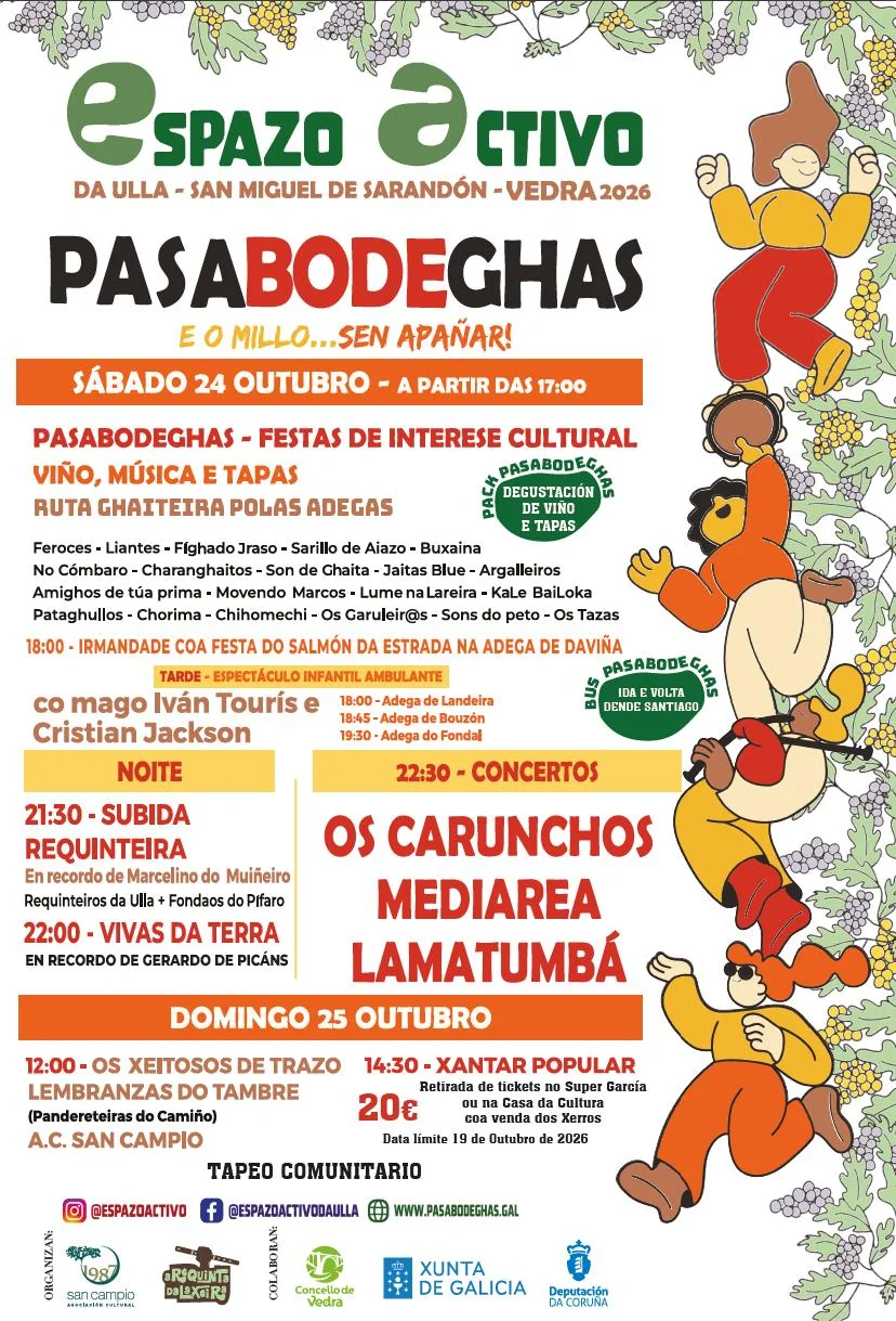 Programa de horarios Pasabodeghas 2026